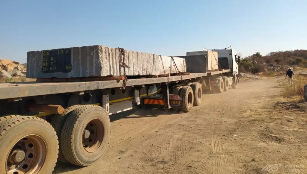 Transport kamienia z kamieniołomów - Magemar Logistics