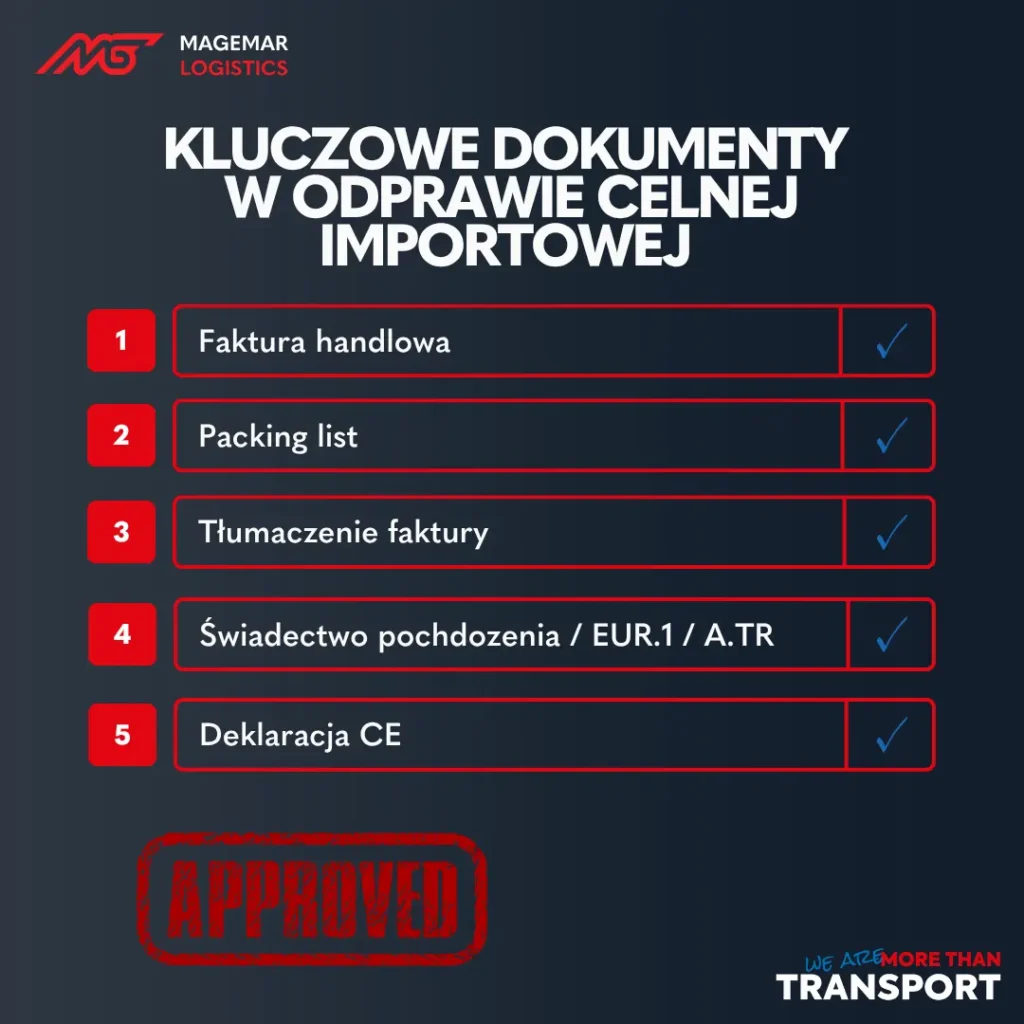 Kluczowe dokumenty w odprawie celnej importowej - Magemar Logistics
