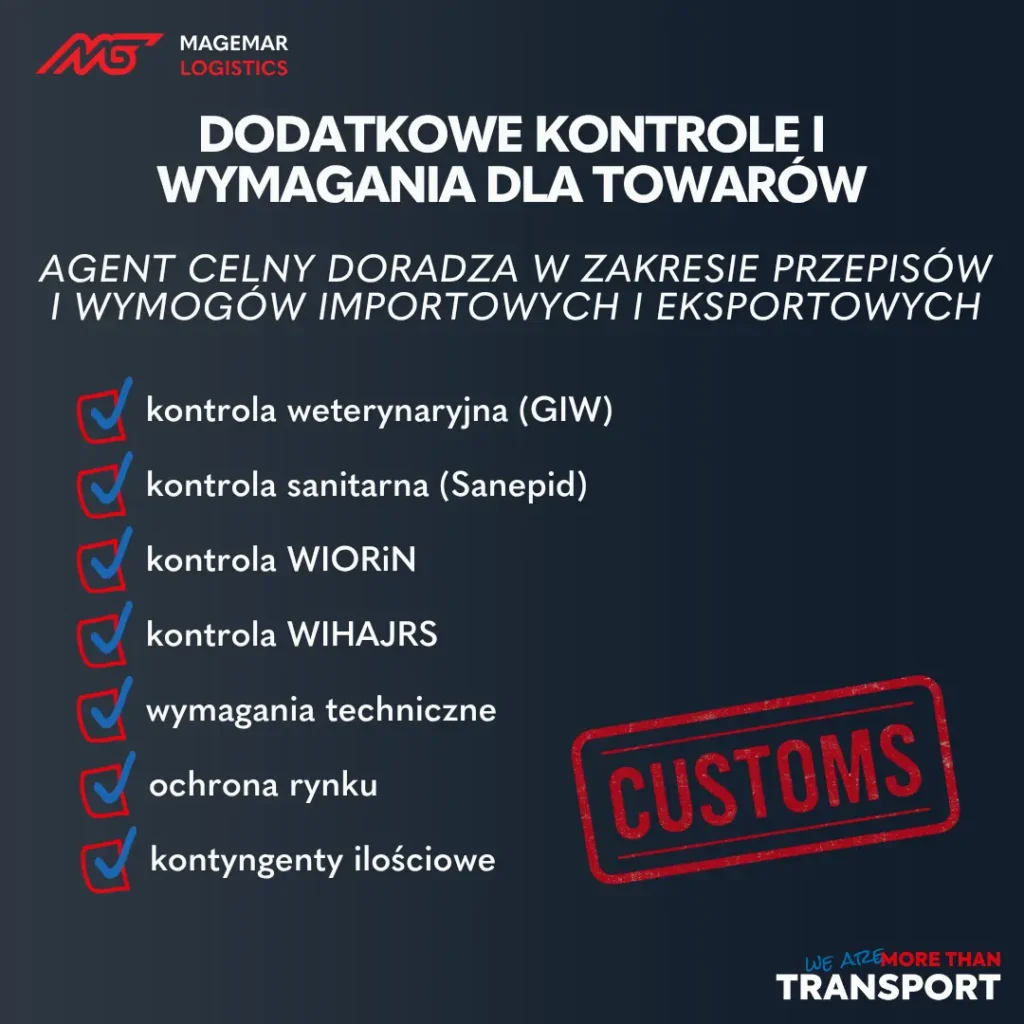 agent celny doradztwo wymagania importowe kontrola weterynaryjna sanitarna i przepisy dla towarów