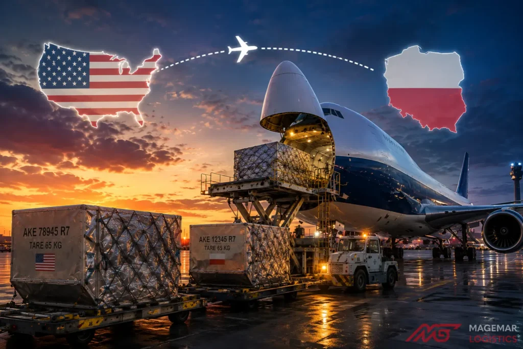 Transport lotniczy cargo z USA – jak wygląda import i odprawa krok po kroku